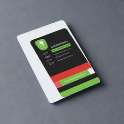 A personally branded card designed for Apple and Android device repair services. Include sleek modern designs with the Apple and Android logos, as well as images of repair tools.