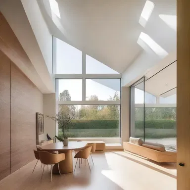 The architect used the principles of optics to design a building that maximizes natural light and creates an open and airy feel.
