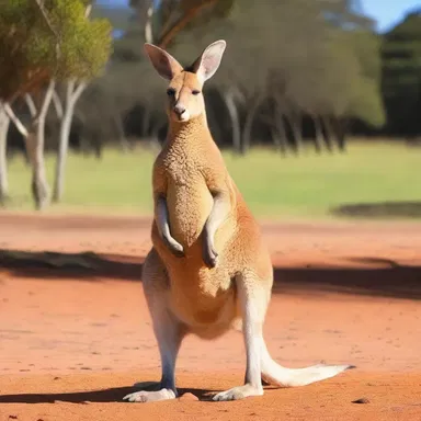 The comedian made a funny joke about a kangaroo's rump.