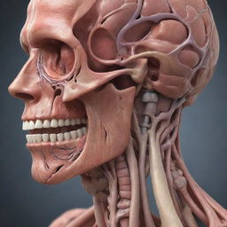 An educative illustration of human body parts showing intricate details, portraying the anatomy with utmost authenticity