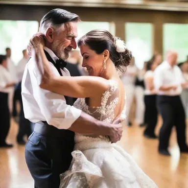 The couple danced raggedly but lovingly, their movements imperfect yet filled with passion.