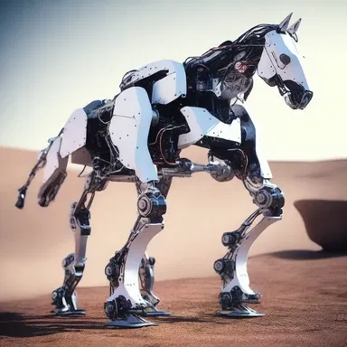 In the futuristic world of advanced robotics, the protagonist owned a high stepper horse robot that could traverse any terrain effortlessly.