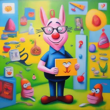 As an artist, my sense of humour shines through in my whimsical and playful paintings.