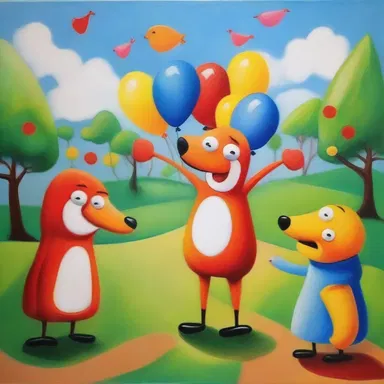 As an artist, my sense of humour shines through in my whimsical and playful paintings.