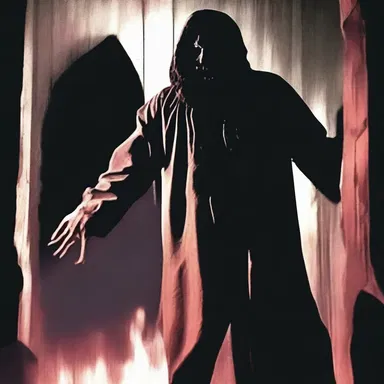 As the eerie darkness engulfed the haunted house, the disappearance of the main character startled the audience, intensifying the horror.