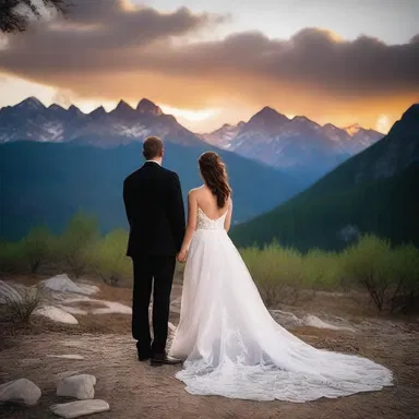 As the sun set behind the mountains, the couple watched in awe as the disappearance of daylight created a romantic atmosphere.