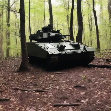 The tracked vehicle lurking in the shadows sent chills down my spine.