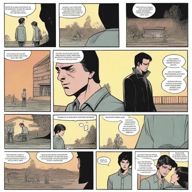 The comic strip shows the protagonist reluctantly yielding up his secret identity to save his loved ones.