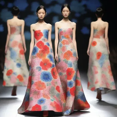 The polypetalous dress with intricate floral patterns became the centerpiece of the fashion runway show.