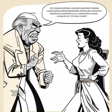In the comic strip, the termagant is portrayed as a hilarious and ferocious character who constantly scolds her husband.