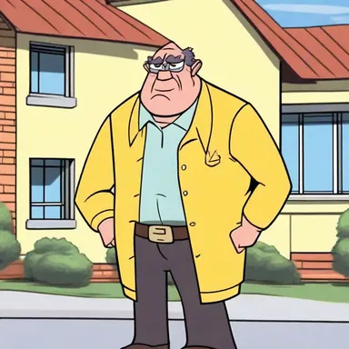 The animated series featured a recurring character, a termagant neighbor, who was always finding something to complain about.