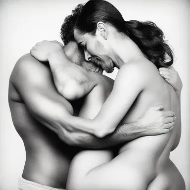 As they embraced, their breathless bodies revealed the intensity of their love.