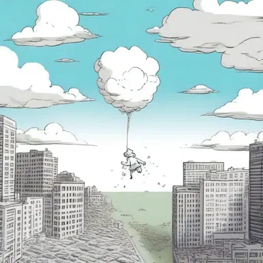 In the cartoon, the character's breathless body floated above the ground, symbolizing his apparent death.