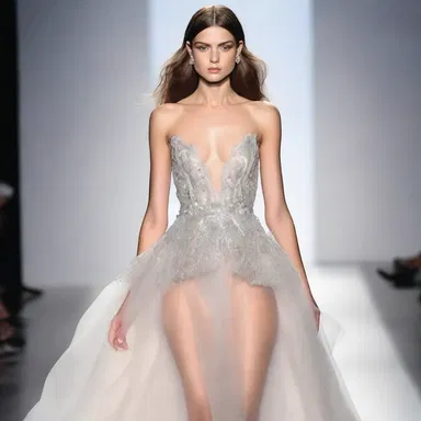 The runway model wore a breathless gown that left the audience in awe.
