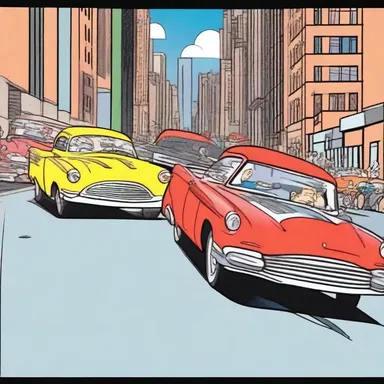 The chase scene in the cartoon left the characters breathless as they raced through the city.