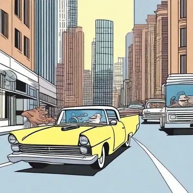 The chase scene in the cartoon left the characters breathless as they raced through the city.