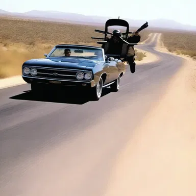 The intense car chase in the action film had the audience breathless with excitement.