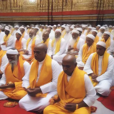 During the religious ceremony, the devotees were in a state of breathless anticipation for the spiritual experience.