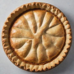 A luxurious pie, with a golden, flaky crust and an exotically rich filling, garnished with premium ingredients. A price tag of 100 dollars hints at its high-end appeal.