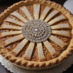 An extravagantly made pie, with a golden crust encrusted with edible diamonds. The filling comprises of the most exquisite and rarest ingredients. The price tag displays a staggering amount of 100,000 dollars