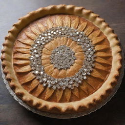 An extravagantly made pie, with a golden crust encrusted with edible diamonds. The filling comprises of the most exquisite and rarest ingredients. The price tag displays a staggering amount of 100,000 dollars