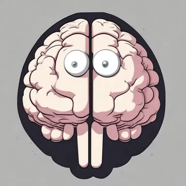 In the cartoon, the character's brain was illustrated with a highlighted claustrum.