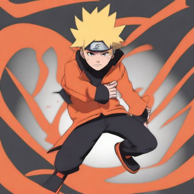 A digital art depiction of the character Uzumaki Naruto from the anime series Naruto