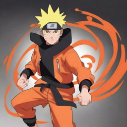 A digital art depiction of the character Uzumaki Naruto from the anime series Naruto