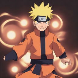 A high-quality digital art image showcasing Uzumaki Naruto in his Sage Mode