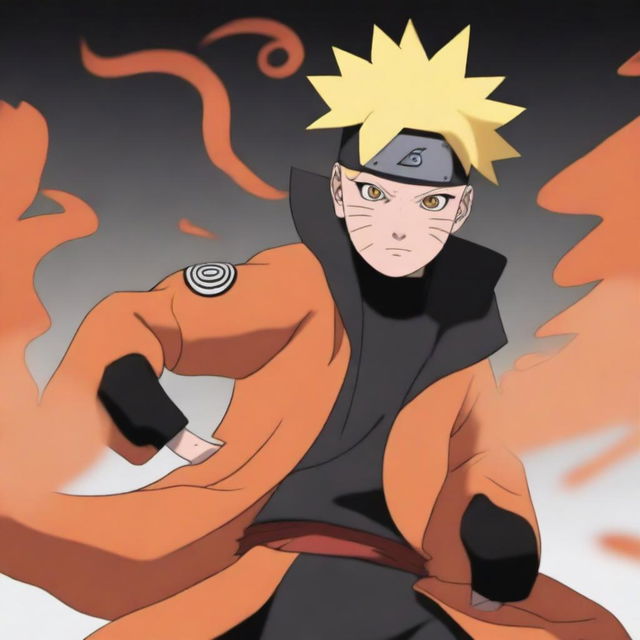 A high-quality digital art image showcasing Uzumaki Naruto in his Sage Mode