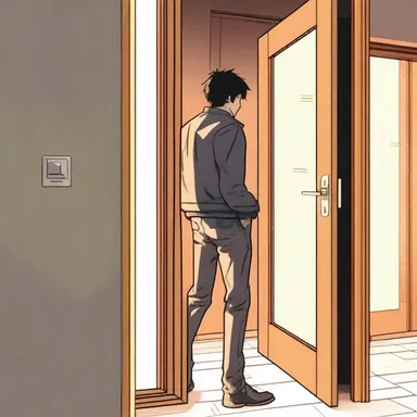 In the suspenseful scene, the protagonist carefully opened the door noiselessly to avoid attracting attention.