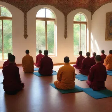 During the silent meditation, everyone in the monastery remained noiseless to focus on their spiritual practice.