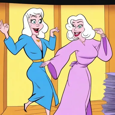 In the cartoon, the animated character desperately tried to escape from the villain by using a drag technique.