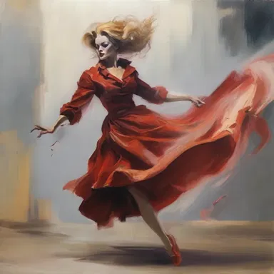 The artist skillfully depicted the action of a drag, capturing the dynamic movement and force in their painting.