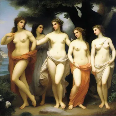 According to Greek mythology, the god Apollo once disguised himself in drag to blend in with a group of nymphs, creating an intriguing and captivating tale.