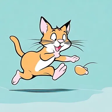 The cat chasing the mouse is a classic drag in many animated cartoons.
