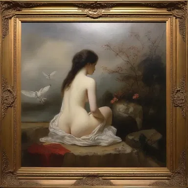 The painting had such captivating beauty that it could drag anyone's attention away from the surrounding artwork.