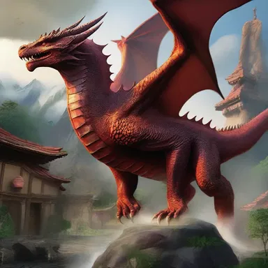 As the dragon inhaled deeply, it seemed to drag the very life force out of the surrounding village.
