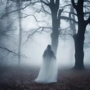 As the ghostly presence passed by, it would drag the air with it, leaving a chilling and eerie sensation behind.