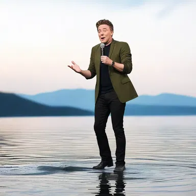 During his stand-up routine, the comedian joked about how he once tried to drag a lake to find his missing car keys.