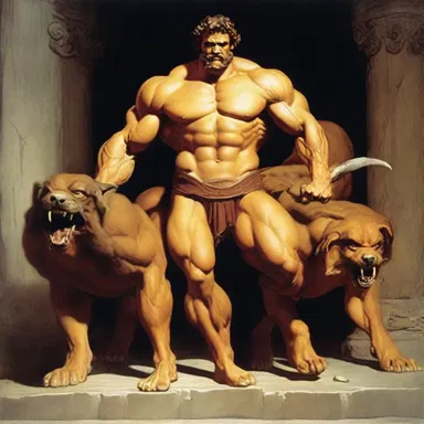 According to Greek mythology, Hercules had to drag the monster, Cerberus, out of the underworld as one of his twelve labors.