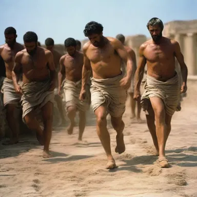 During the ancient Roman empire, prisoners of war were often forced to drag their feet as a sign of submission.