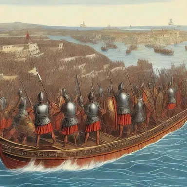 During the Battle of Marathon in 490 BCE, the Persian army dragged their warships across the isthmus to surprise the Athenians.