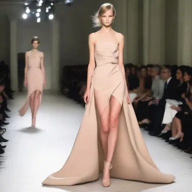 The fashion designer wanted to drag the hemline of the dress for a more dramatic effect on the runway.