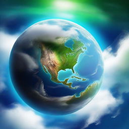 A high quality digital art piece depicting our planet Earth