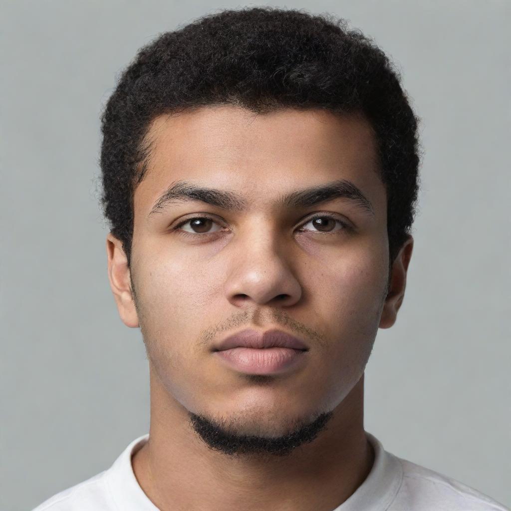 A profile photo of a 25-year-old handsome boy with a grey background. The name 'Muhammad Ali' is written in white color.