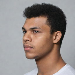 A profile photo of a 25-year-old handsome boy with a grey background. The name 'Muhammad Ali' is written in white color.