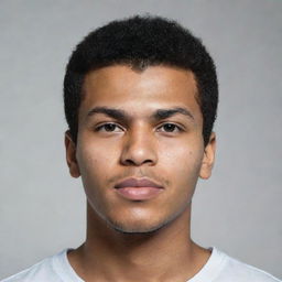 A profile photo of a 25-year-old handsome boy with a grey background. The name 'Muhammad Ali' is written in white color.