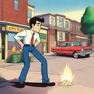 In the movie, the protagonist accidentally discovers the secret formula for town gas and becomes a target of a powerful corporation.