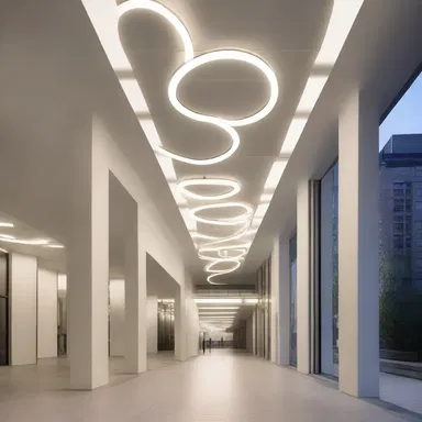 The architect decided to use town gas as a unique feature in the design of the building's lighting system.